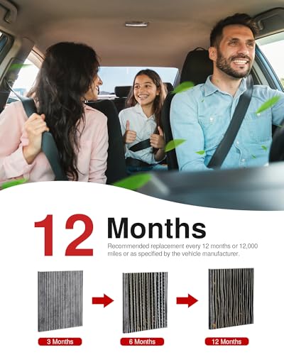 Puroma Cabin Air Filter with Activated Carbon, Replacement for CF11819, Hyundai Azera, Santa Fe, Sonata, Chevrolet Captiva Sport, Equinox, GMC Terrain, Kia Cadenza, Optima, Sedona, Saturn Vue