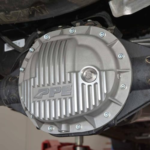 PPE Heavy Duty Rear Differential Cover 138051210 (Brushed) Compatible with 2020+ GM 1500 3.0L Duramax or 2014+ GM 1500 (V6 or V8 Gas)