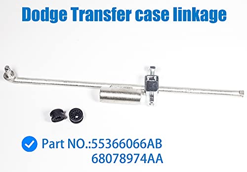 55366066AB for Dodge RAM Transfer Case Shifter Control Linkage+68078974AA Grommet Bushing 2005 2006 2007 2008 2009 2010 2011 2012 Ram 1500 2500 3500 4500 5500 PICK UP 4x4 4WD 68078974AA,926-884