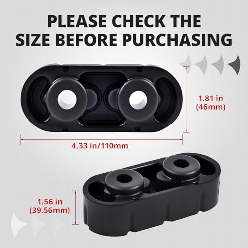 EVIL ENERGY Exhaust Hanger Rubber Insulator Bushing Mount Replacement for GM Chevy Silverado 1500 GMC Cadillac Escalade 2 Holes 2Pcs