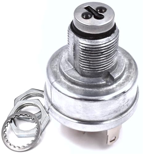 HD Switch Ignition Switch fits John Deere Gator 4x2 4x4 6x4 SR95 Military CS CX TH TS TX RSX XUV RSX850i RSX860i XUV620i XUV625i XUV825i XUV850D - Sport Turf E-Gator HPX - 3 Keys & Free Carabiner