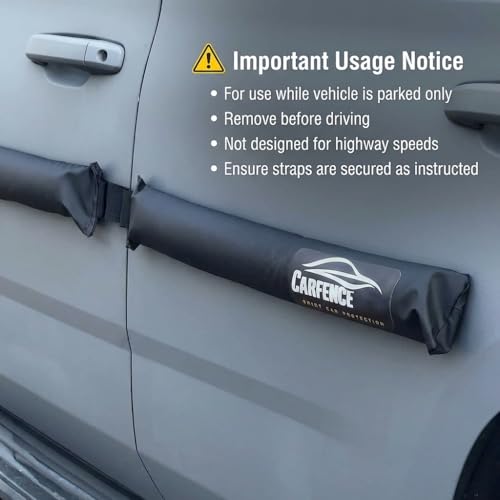 HRX Car Door Dent Protector for Non-Aluminum Cars Doors - 4 Doors Pack - Removable Soft Cushion Magnetic Door Guards - Door Ding Bumper and Scratch Protector - Prevents Dents, Scratches & Dings