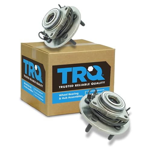 TRQ Front Left and Right Wheel Bearing and Hub Assembly 2 Piece Set Compatible with 2012-2018 Dodge Ram 1500 2019-2022 Ram 1500 Classic