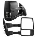 YITAMOTOR Towing Mirrors Compatible with 2008-2016 Ford F250 F350 F450 F550 Super Duty, Power Adjustable Heated Turn Signal Manual Telescoping Folding Pair Set