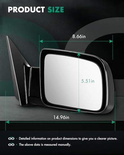 SCITOO Side View Mirrors fit 1988-1999 For Chevy Blazer Suburban Tahoe For GMC Jimmy Yukon Pickup Truck Power Adjusted Driver Passenger Pair Set Mirrors SUV 15764757 15764758