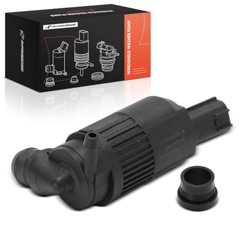 A-Premium Front Windshield Washer Pump Compatible with Ford F-150 Lightning, F-250 F-350 Super Duty, Fusion, Taurus, Ranger, Police Interceptor Sedan & Lincoln MKZ, MKS, Continental & Mercury Sable