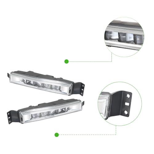 Nurniacl 1 Pair Fog Lights Assembly with Bezel Wiring Harness & Switch Left and Right Side Replacement for Accord Sedan 2DR 4DR 2016 2017