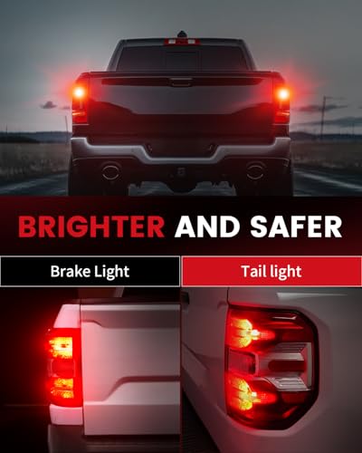 LASFIT 3157 LED Brake Light Bulb, 3057 3156 3157 LED Bulb Red, 1600LM/set Super Bright 3056 4057 4157 3457 for Automotive Tail Brake Lights, Stop Parking Light, Non-Polarity, Not for Trucks (2-Pack)