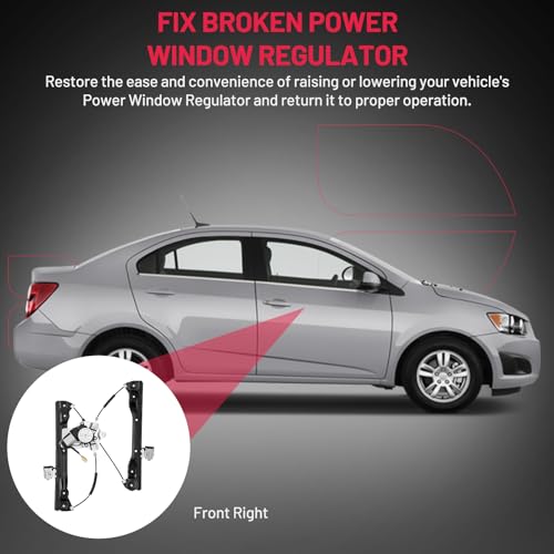 BDFHYK 751-740 Power Window Regulator with Motor Front Right for 2012-2015 Chevy Cruze 2016 Chevy Cruze Limited 2012 2013 2014 2015 2016 12 13 14 15 16