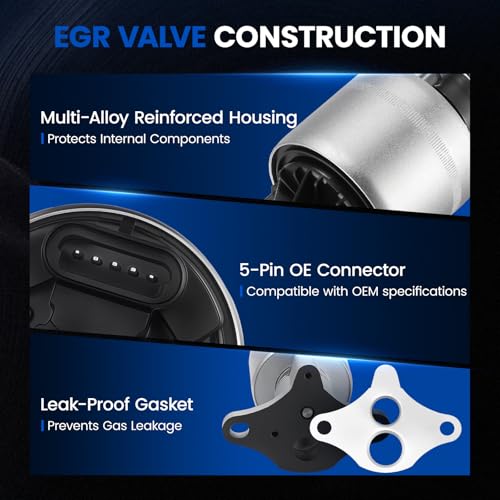 SYKRSS EGR Valve EGV589 Compatible with GMC Sierra/Chevy Silverado 5.7L V8 (1996-2002), Replaces 214-1065, GM 12568582 | Fits Express/Savana Vans 4.6L