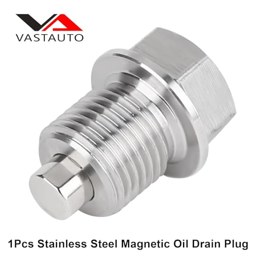 M16 x 1.5 Magnetic Oil Drain Pan Plug,Magnetic Stainless Steel Oil Drain Plug Nut Bolt,with 3 PCS Copper Crush Washer Anti Leakage,Universal Leak-proof Replacement,Fits Most Cars, Motorcycles, Boats