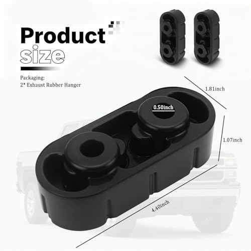 2PCS Rubber Exhaust Hangers OEM#25956663,15740212,Heavy-duty Muffler Hanger Car Accessories Compatible with Chevrolet Silverado 1500/2500/3500,Express 1500/2500/3500