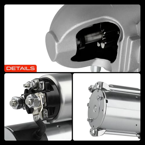 A-Premium Starter Motor Compatible with Chevy Silverado, Tahoe 2003-2008 & GMC Sierra, Yukon 2003-2008 & Cadillac Escalade & Buick Rainier, 4.8L 5.3L, 1.1KW 12V CW 9 Teeth, Replace# 8000045, 89017631