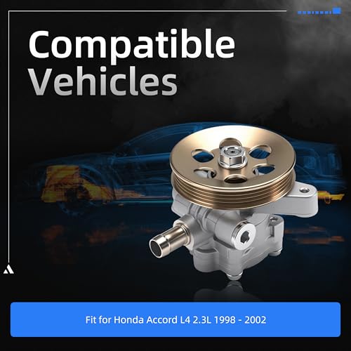 Loautong Power Steering Pump with Pulley, for Honda Accord 1998-2002 L4 2.3L, Power Assist Pump OE# 21-5919, 56110PAAA01, 553-57053