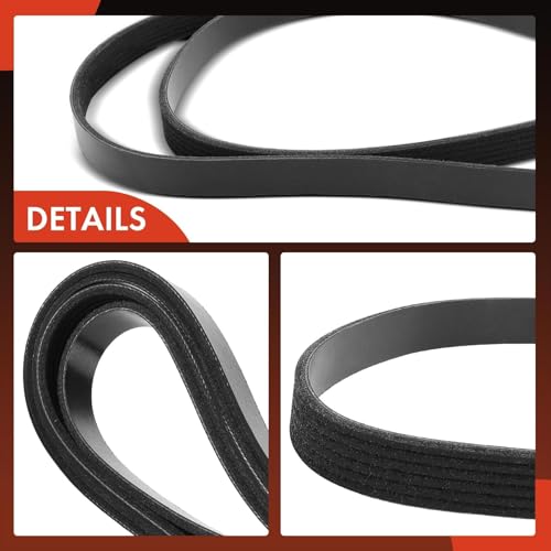 A-Premium 92.5 In Engine Serpentine Belt Fit For Buick LeSabre 2000-2005, Park Avenue, Riviera & Chevrolet Lumina & Hyundai Genesis Coupe & Land Rover LR3 & Mercury Marauder & Pontiac Bonneville