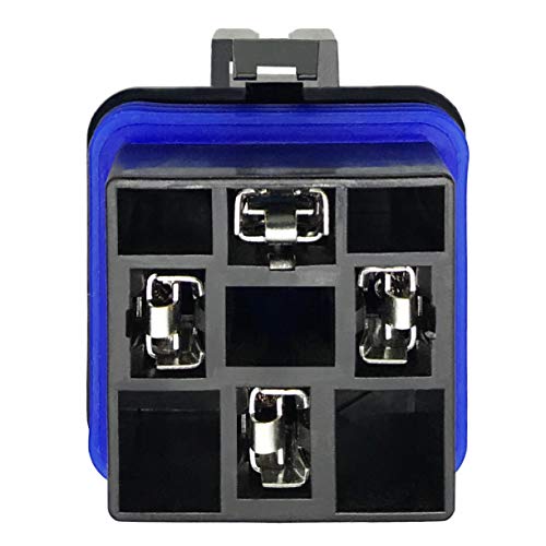 irhapsody 4-pin 40/30AMP 12V DC Waterproof Relay with Heavy Duty Wires, SPST Automotive Relay, Pack of 5