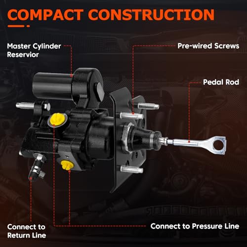 52-7371 Hydraulic Power Brake Booster Compatible With Chevy Avalanche Silverado 1500 2500 3500 Classic, GMC Sierra 1500 2500 3500 Classic Yukon XL 2500 2003-2007, Replace# 178-1031, 19371356, 15126867