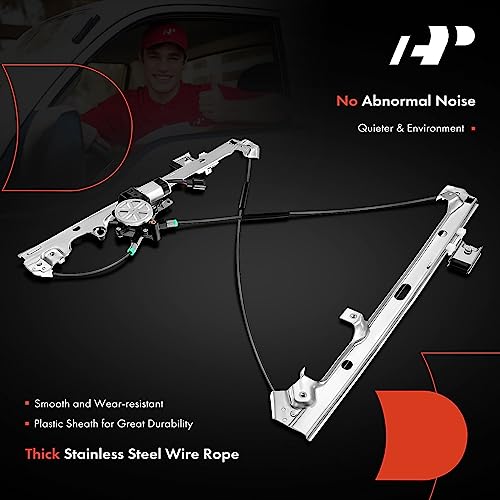 A-Premium Front Driver Side Power Window Regulator w/Motor Replacement for Chevrolet Silverado Tahoe GMC Yukon XL Sierra Escalade Pickup Truck SUV 2000-2006