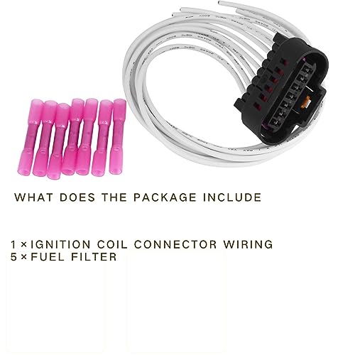 Ignition Coil Connector Wiring Harnesses Compatible with Chevy Cruze 1.4L and 1.4L Turbo 2011-2016 Replaces 13355825 19300475 19300958