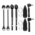 Front Inner Outer Tie Rod End w/Steering Boot fit for Nissan Sentra 2007 2008 2009 2010 2011 2012, Suspension Kit with Sway Bar Link - 8pc Set