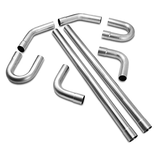 3'' Mild Steel Exhaust Pipe Kit, 3'' OD Exhaust Pipe, 8PCS