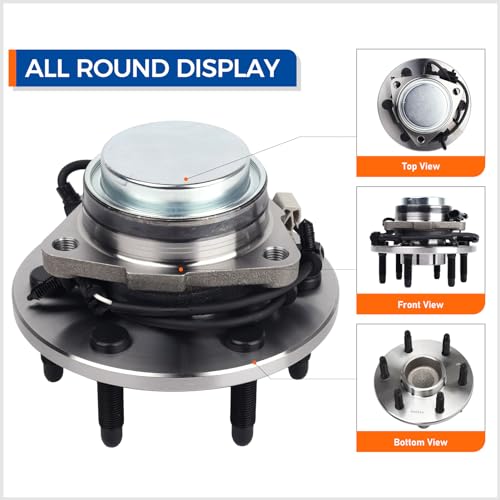 PAROD 2pcs 515054 2WD Front Wheel Bearing Hub Assembly Compatible with 00-06 Chevy Tahoe, 99-06 Silverado 1500,00-06 Suburban 1500, GMC Yukon, 99-06 Sierra 1500, 02-06 Cadillac Escalade 6Lugs W/ABS