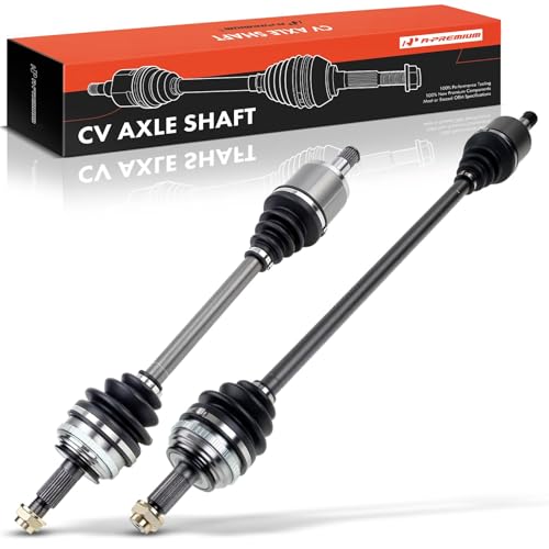 A-Premium Pair (2) Front CV Axle Shaft Assembly Compatible with Honda Civic 1992-2000, Civic del Sol 1993-1997 & Acura EL 1997-2000, Driver and Passenger Side