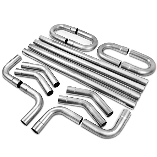 2'' Mild Steel Exhaust Pipe Kit, 2'' OD Exhaust Pipe, 16PCS