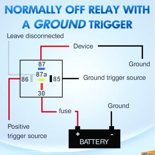 Nilight 5 Pack Waterproof Relay and Harness 40/30 AMP Heavy Duty 12 AWG Tinned Copper Wires 5-PIN SPDT Style 12V Automotive Relay and Harness Set