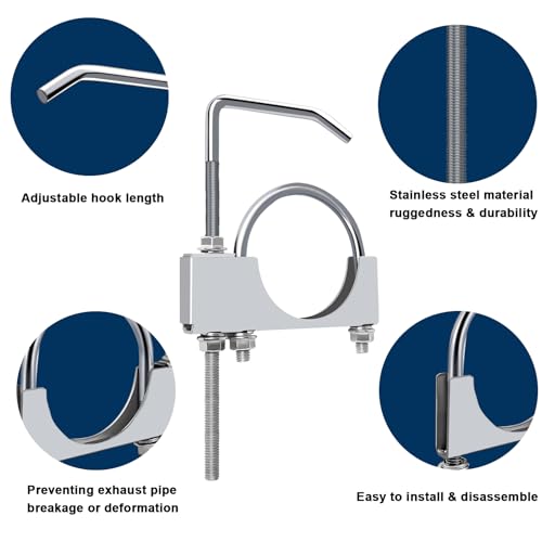 COROTC 304 Stainless Steels 2.5” Exhaust Hangers,Muffler Hangers(2Pcs 2.5")