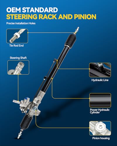 PHILTOP Power Steering Rack and Pinion Compatible with Acura TSX 2004 2005 2006 2007 2008 All Models, Hydraulic Rack and Pinion Replace 26-2720