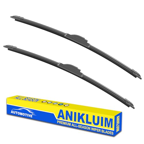 OEM Quality 22" + 19" Premium All-Seasons Durable Stable and Quiet Windshield Wiper Blades-J Hook Wipers(Set of 2)
