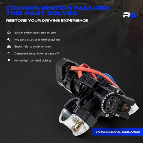 81900-3XF00 Ignition Lock Switch Assembly with Keys Fit for Hyundai Elantra 2011-2016 Ignition Lock Cylinder with Housing Replace# 81910-3XA00, 81910-3X130, 81910-3X110, 81970-3XA00