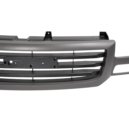 JMTAAT Grill Compatible with 2003-2006 GMC Sierra 1500|2007 GMC Sierra 1500 Classic|2003-2004 GMC Sierra 2500 Replacement for 19130790 GM1200476 Front Bumper Textured Grille Gray+Black Plastic(ABS)