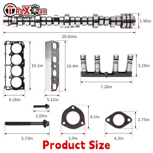 MDS Camshaft Lifters w/Head Gasket Set Fits for 2009-2016 Dodge Ram 1500 5.7L Hemi Engine Part# 53022263AF 53021728AE 53021726AE