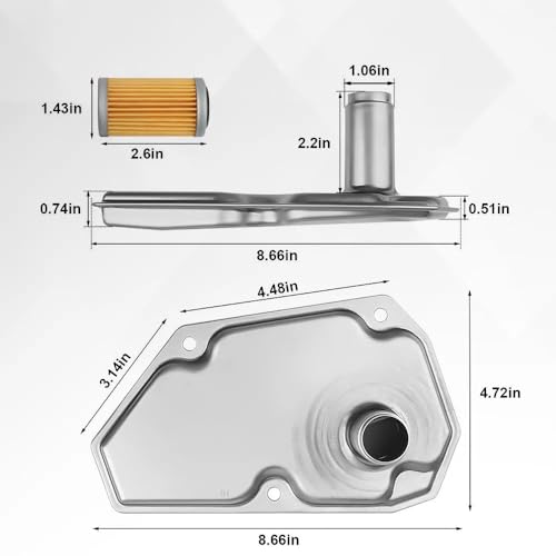 Manymiba Transmission Filter Oil Pan Gasket Kit Fits for Nissan, 2014-2019 Versa Note; 2012-2019 Versa; 2013-2019 Sentra, Replaces 31728-3JX0A, 31728-3JX0B, 31728-04X0B, 2824A021