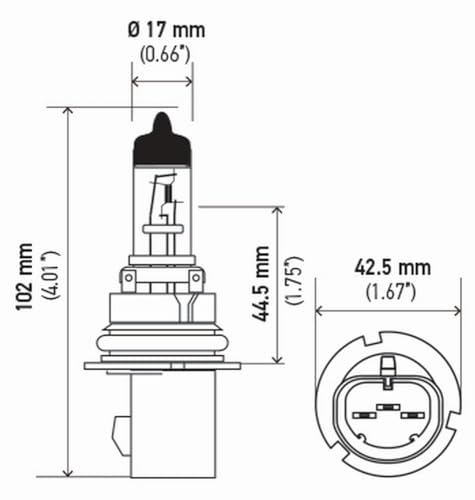 HELLA 9007 100/80WTB Twin Blister High Wattage Bulbs, 12V, 2 Count (Pack of 1)