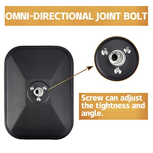 JUSTTOP Mirrors Doors Off, Side View Mirrors Compatible with Jeep Wrangler CJ YJ TJ JK JL & Unlimited，Quicker Install Door Hinge Mirror for Safe Doors Off Driving, Car Exterior Accessories- 2Pack