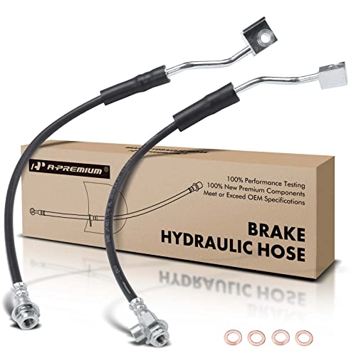 A-Premium Front Driver and Passenger Brake Hydraulic Hose Compatible with Ford Models - For F-150 1990-1996, For Bronco 1990-1992 - Replace# F4TZ2078C