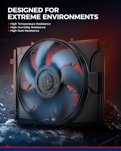 KAX Engine Radiator Cooling Fan, Compatible with 2003-2007 Accord 2.4L, Replace # 620225, 19015RAAA01, 19030RAAA01, 38616RAAA01, 38611RAAA01, 19020PND003