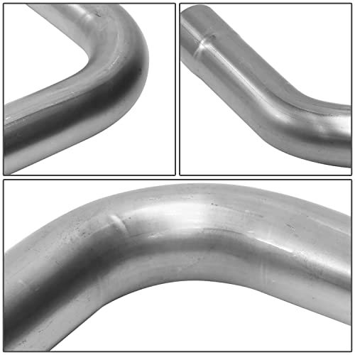 DNA MOTORING ZTL-25RAW-8P 8 Pcs 2.5 Inches Mild Steel DIY Custom Exhaust Tubing Mandrel Bend Pipe Straight & U-Bend Kit, Universal Fit