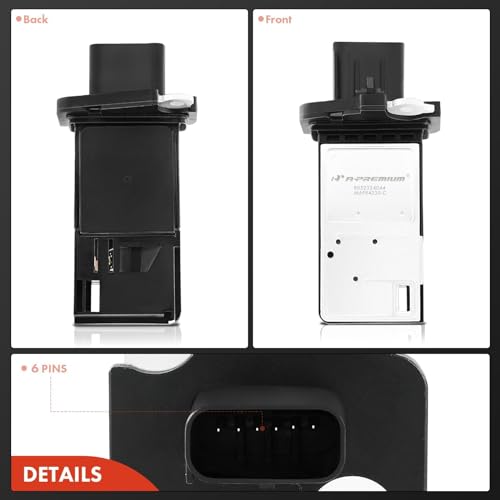 A-Premium Mass Air Flow Sensor [6 Pins] Compatible with Ford, Lincoln & Mazda Vehicles - E150, E250, F150, Edge, Escape, Econoline, Explorer, Focus, Fusion, Mustang, Taurus & More # 3L3A-12B579-BA