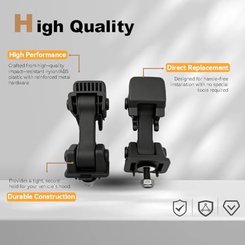 DSkoiph Hood Latch Catch w/Bracket Compatible with Jeep Wrangler TJ 1997-2006
