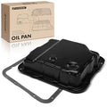 A-Premium Transmission Oil Pan with Drain Plug & Gasket Compatible with 4L60-E 4L65-E 4L70-E Transmission & Chevy Silverado 1500 1999-2013 Tahoe Express Blazer & GMC Sierra 2500 Jimmy Safari Sonoma