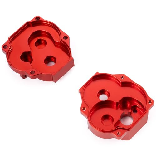RCLIONS Aluminum Transmission Housing Gearbox Case for TRX4M 1/18th RC Crawler Car Upgrade Parts Accessories (Red)