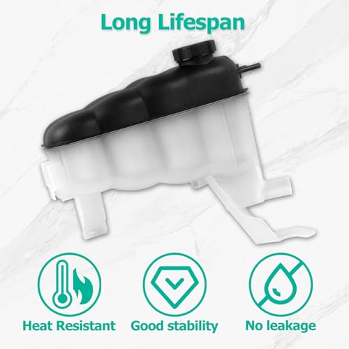 Engine Coolant Reservoir Tank, Coolant Expansion Reservoir Tank with Cap Compatible with Silverado 1500 Tahoe Sierra 1500 Yukon Escalade 2014 2015 2016 2017 2018 2019 2020 Replace# 603-973, 22856231