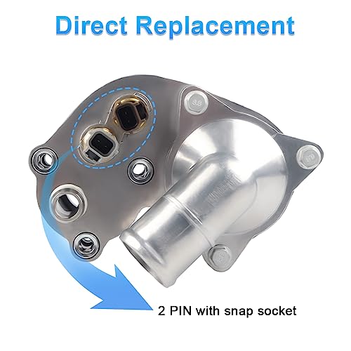 4L5E8A586AB Aluminum Thermostat Housing Compatible with 01-05 Ford Explorer