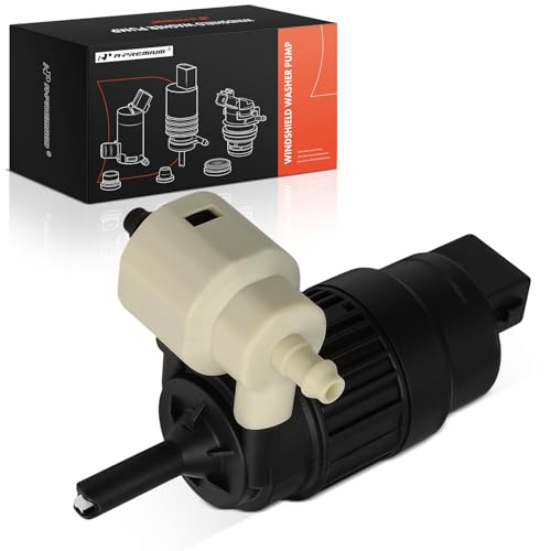A-Premium Windshield Washer Pump Compatible with Chevrolet Equinox & Volkswagen Passat, Golf, GTI, e-Golf, EuroVan & Jeep Renegade & Fiat 500, 500X, 500L & Suzuki XL7 & Saturn & Pontiac & Ram