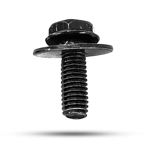 71315-122382A 30x M6 Bolts, 1.0 x 17mm Loose Washer Hex Head SEMS Body Bolts, Transmission Pan Bolts, Oil Pan Bolts with 18mm Washer, Replaces OEM 11508930, M6 Screws for Toyota, Subaru, Dodge & More