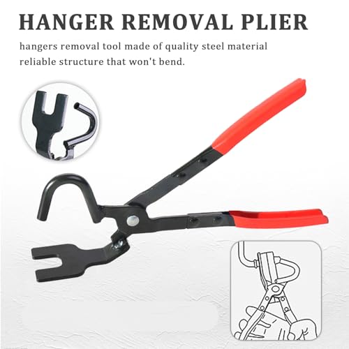 Exhaust Hanger Removal Tool Kit with 2PCS 4 Hole Exhaust Hangers,Universal Exhaust Hanger Pliers for Quick Removal Muffler Hanger,Essential Exhaust Hanger Tool Car Accessories